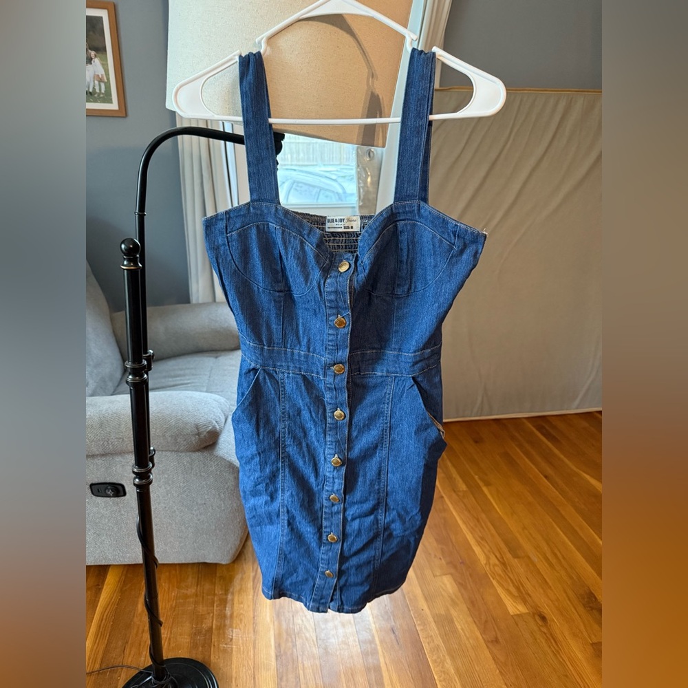 5/$25 Denim Buttoned Midi Sundress